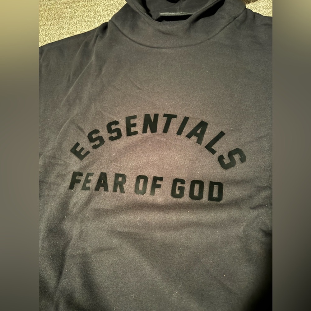 Fear of God Essentials, Hoodie, Black, Medium but runs big